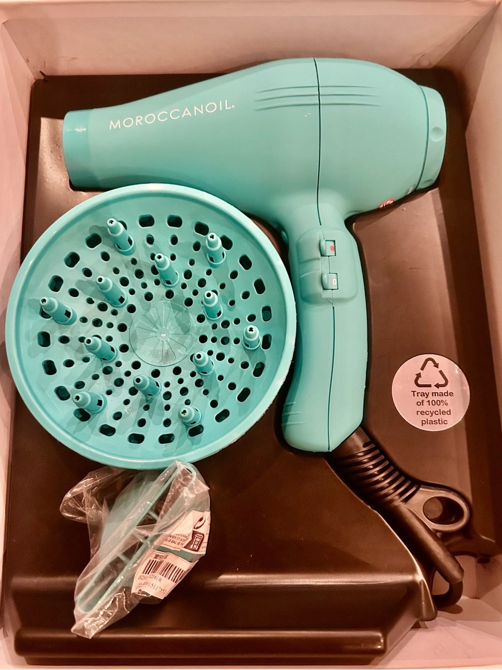 NEW!
Moroccanoil Turquoise Ionic Hair Dryer with Diffuser